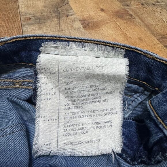 Current Elliott stiletto biker jeans size 24 - Picture 13 of 13